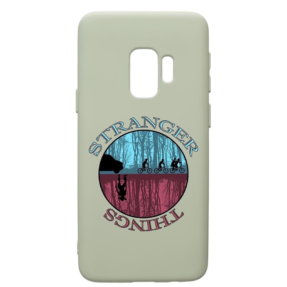 Husa de protectie Samsung Galaxy S9, Stranger Things, silicon, cu interiorul din material textil, protectie camera, Beryl, PGR368