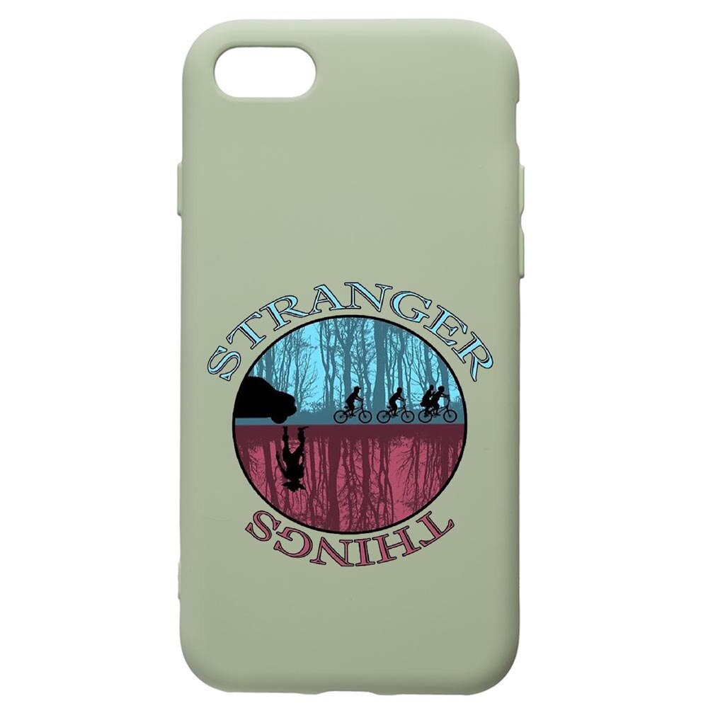 Husa de protectie Apple iPhone SE 2 / iPhone 8 / iPhone 7, Stranger Things, silicon, cu interiorul din material textil, protectie camera, Beryl, PGR368