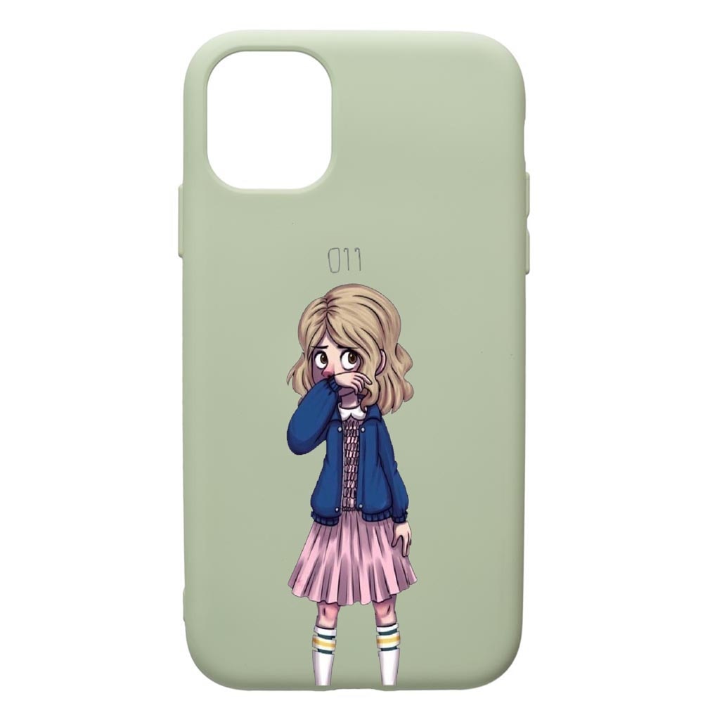 Husa de protectie Apple iPhone 11, Stranger Things, silicon, cu interiorul din material textil, protectie camera, Beryl, PGR371