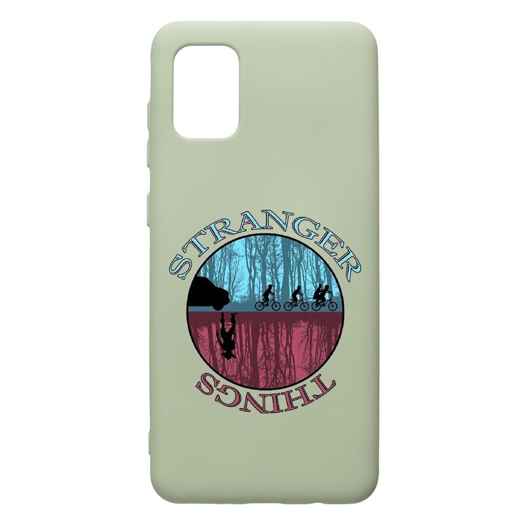 Husa de protectie Samsung Galaxy A71, Stranger Things, silicon, cu interiorul din material textil, protectie camera, Beryl, PGR368