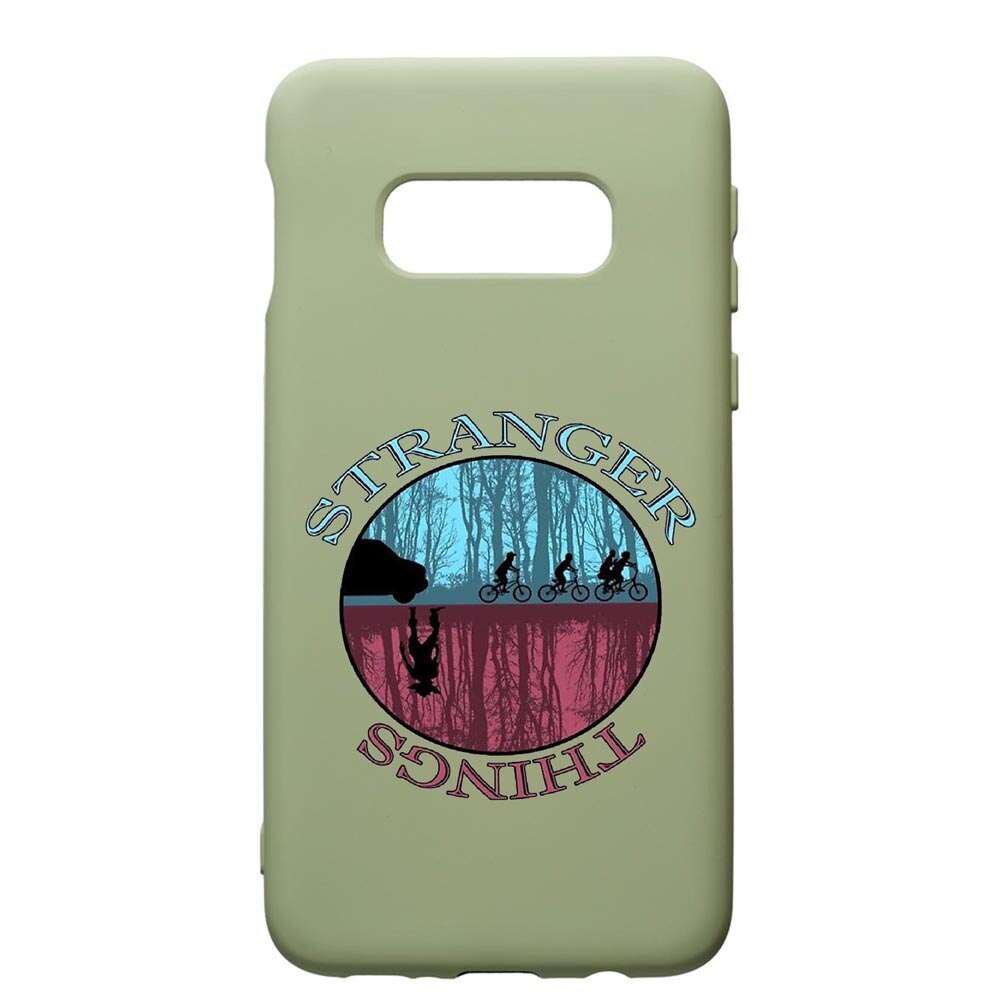 Husa de protectie Samsung Galaxy S10E, Stranger Things, silicon, cu interiorul din material textil, protectie camera, Beryl, PGR368