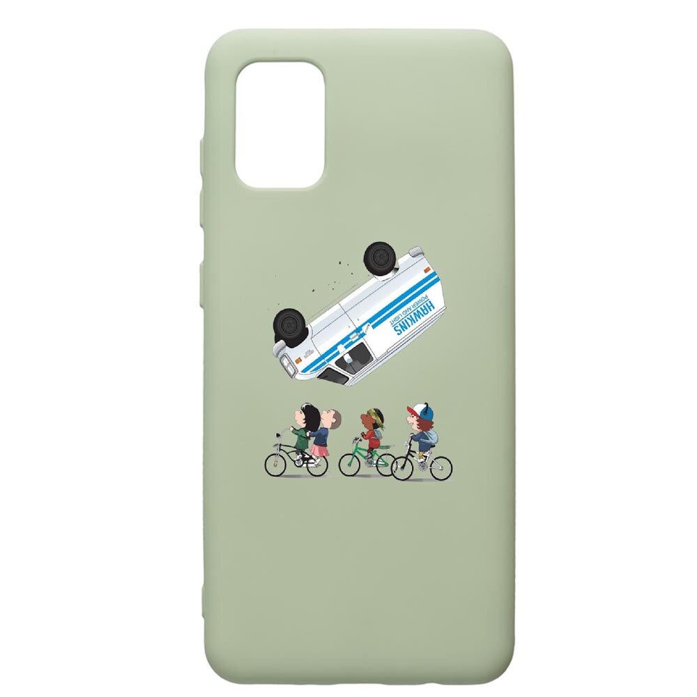 Husa de protectie Samsung Galaxy A71, Stranger Things, silicon, cu interiorul din material textil, protectie camera, Beryl, PGR370