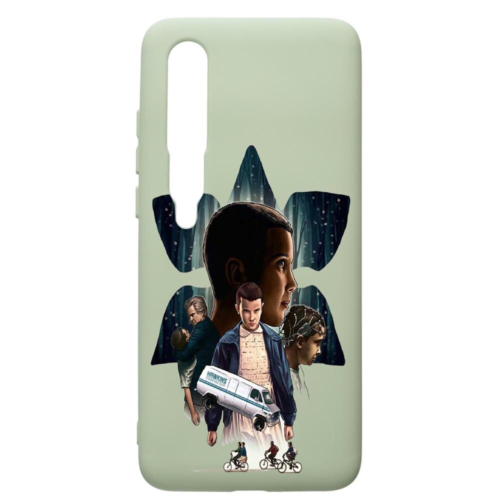 Husa de protectie Xiaomi Mi 10 / Mi 10 Pro, Stranger Things, silicon, cu interiorul din material textil, protectie camera, Beryl, PGR373