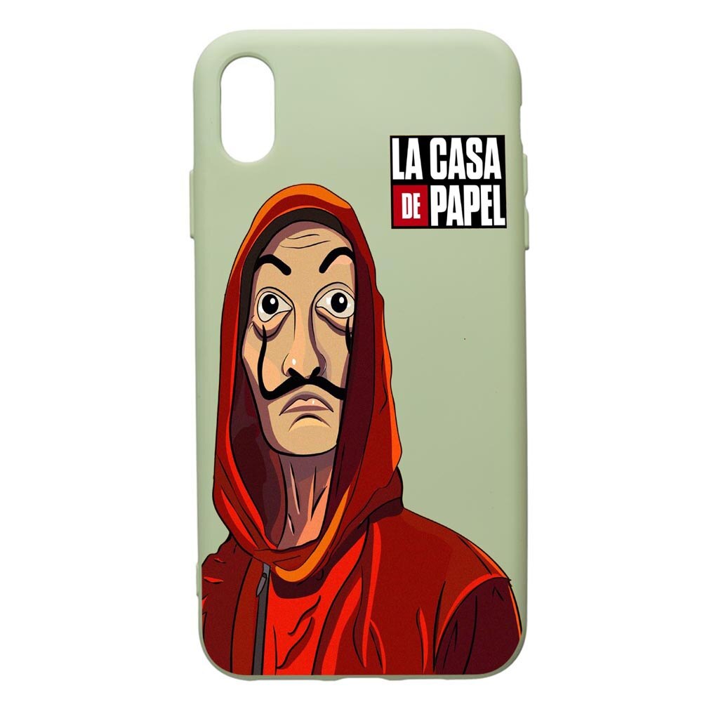 Husa de protectie Apple iPhone XR, La Casa De Papel, silicon, cu interiorul din material textil, protectie camera, Beryl, PGR389