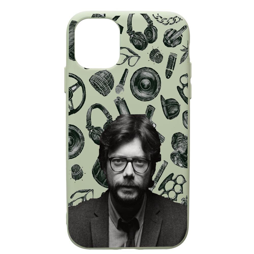Husa de protectie Apple iPhone 11 Pro, La Casa De Papel - Profesor, silicon, cu interiorul din material textil, protectie camera, Beryl, PGR388