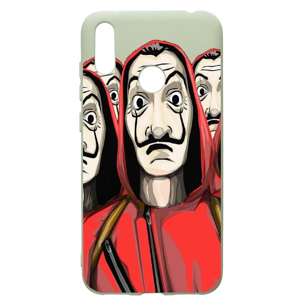 Husa de protectie Huawei Y7 2019, La Casa De Papel, silicon, cu interiorul din material textil, protectie camera, Beryl, PGR390