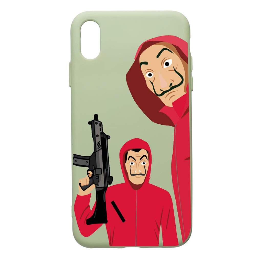 Husa de protectie Samsung Galaxy A10, La Casa De Papel, silicon, cu interiorul din material textil, protectie camera, Beryl, PGR392