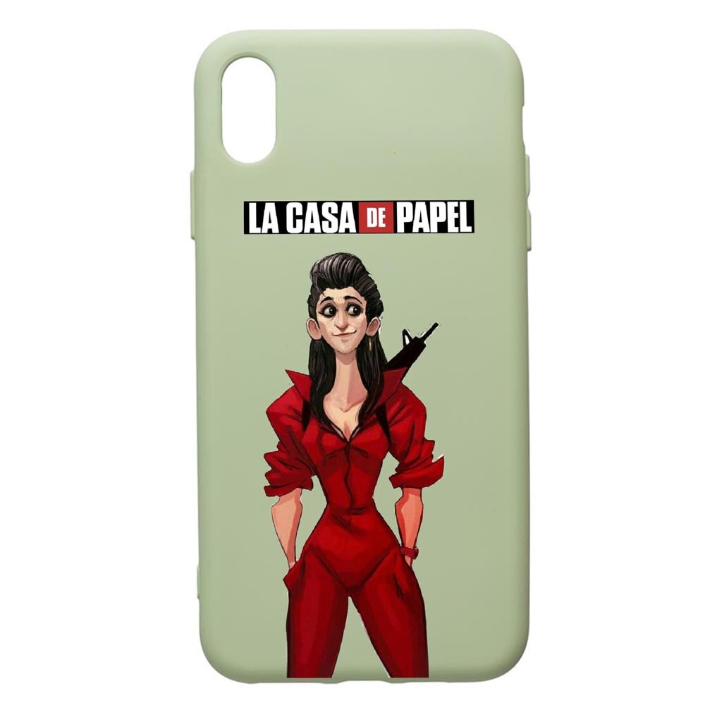 Husa de protectie Huawei Y5 2019, La Casa De Papel - Nairobi, silicon, cu interiorul din material textil, protectie camera, Beryl, PGR393