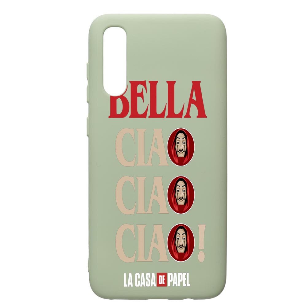 Husa de protectie Samsung Galaxy A70, La Casa De Papel - Ciao Bella, silicon, cu interiorul din material textil, protectie camera, Beryl, PGR391