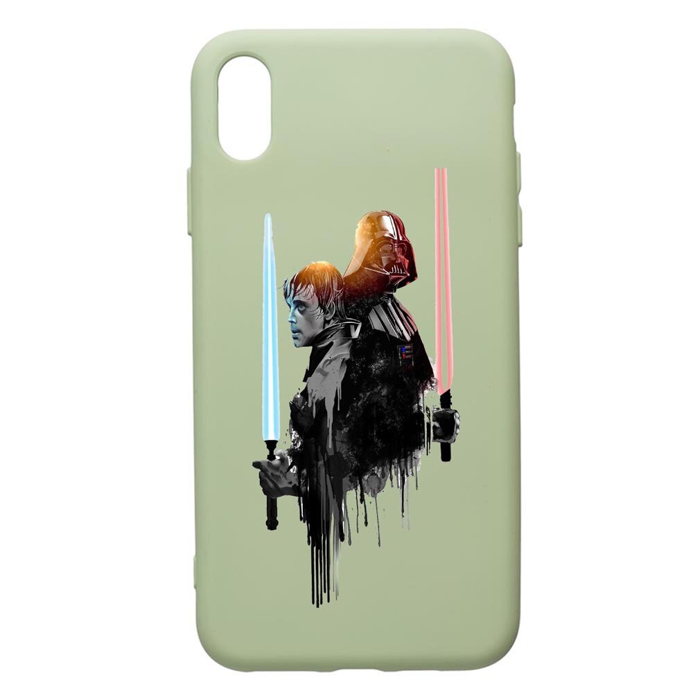 Husa de protectie Apple iPhone XS Max, Star Wars Darth Vader Luke, silicon, cu interiorul din material textil, protectie camera, Beryl, PGR398