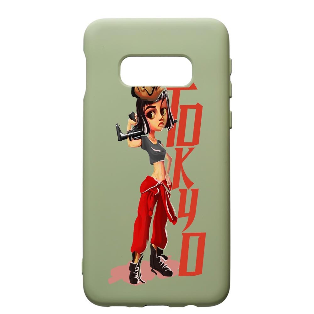Husa de protectie Samsung Galaxy S10, La Casa De Papel, silicon, cu interiorul din material textil, protectie camera, Beryl, PGR394
