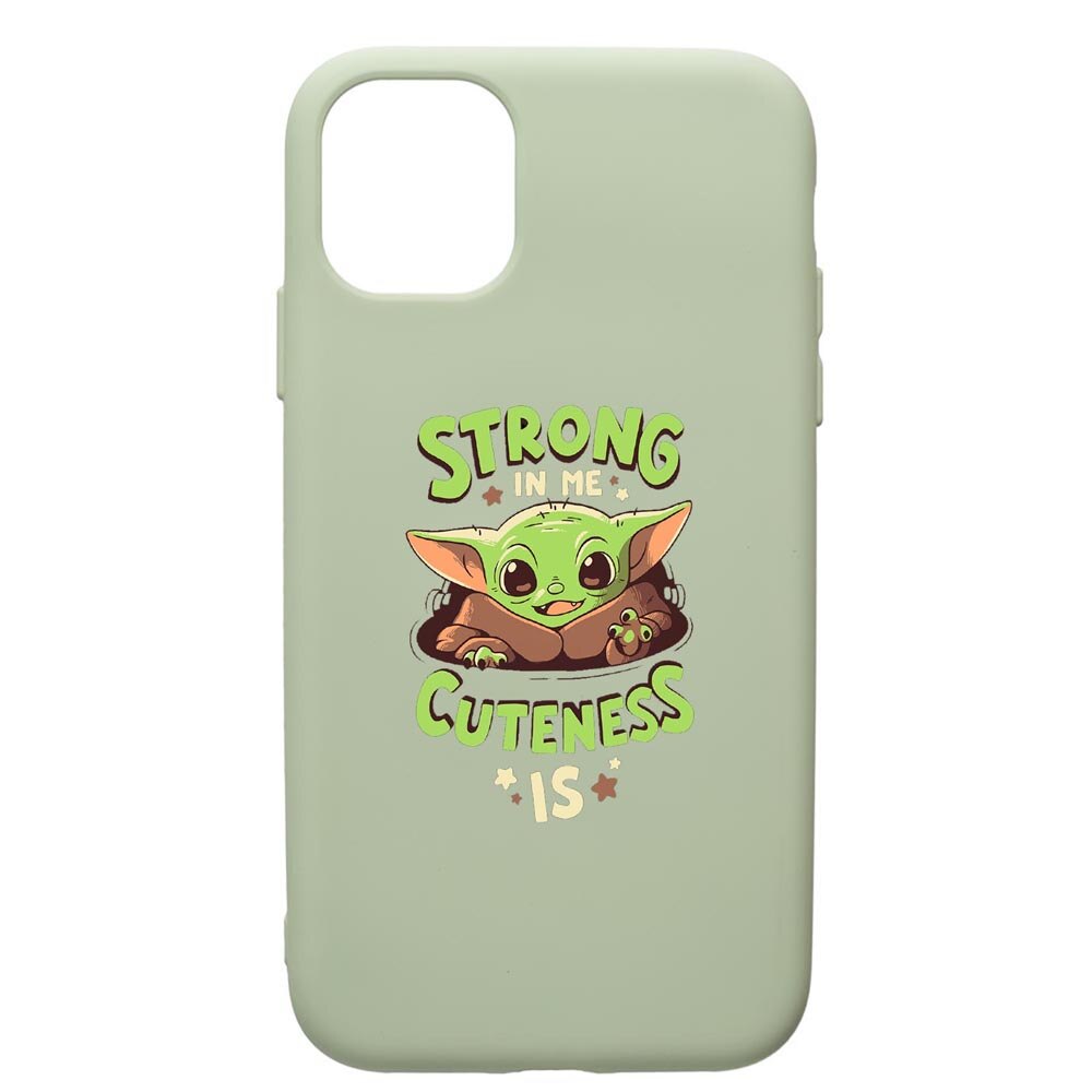 Husa de protectie Apple iPhone 11 Pro Max, Star Wars Baby Yoda, silicon, cu interiorul din material textil, protectie camera, Beryl, PGR400