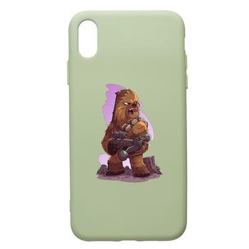Husa de protectie Huawei Y6 2019, Star Wars Chewbacca, silicon, cu interiorul din material textil, protectie camera, Beryl, PGR401 Husa de protectie Huawei Y6 2019, Star Wars Chewbacca, silicon, cu interiorul din material textil, protectie camera, Beryl, PGR401