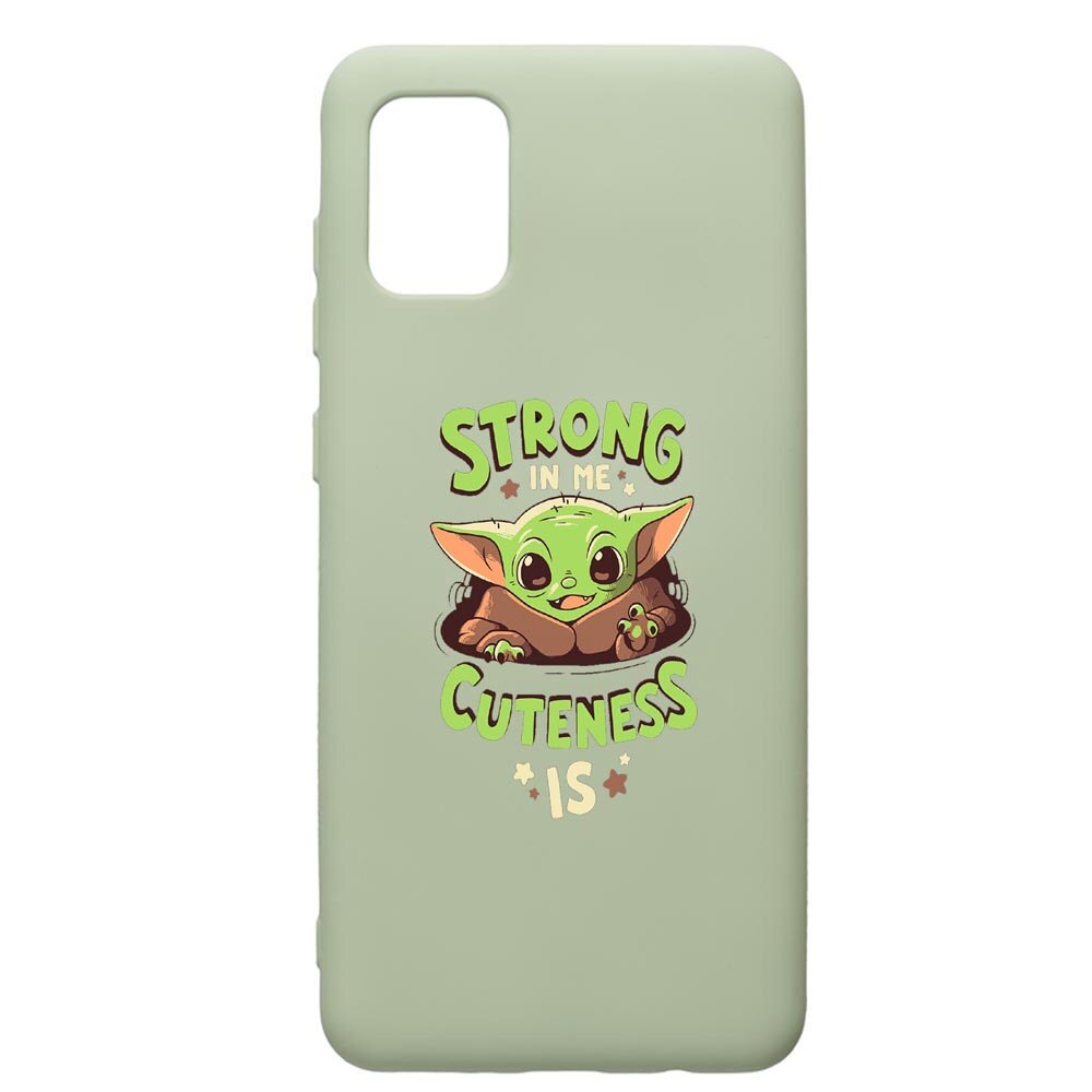 Husa de protectie Samsung Galaxy A31, Star Wars Baby Yoda, silicon, cu interiorul din material textil, protectie camera, Beryl, PGR400