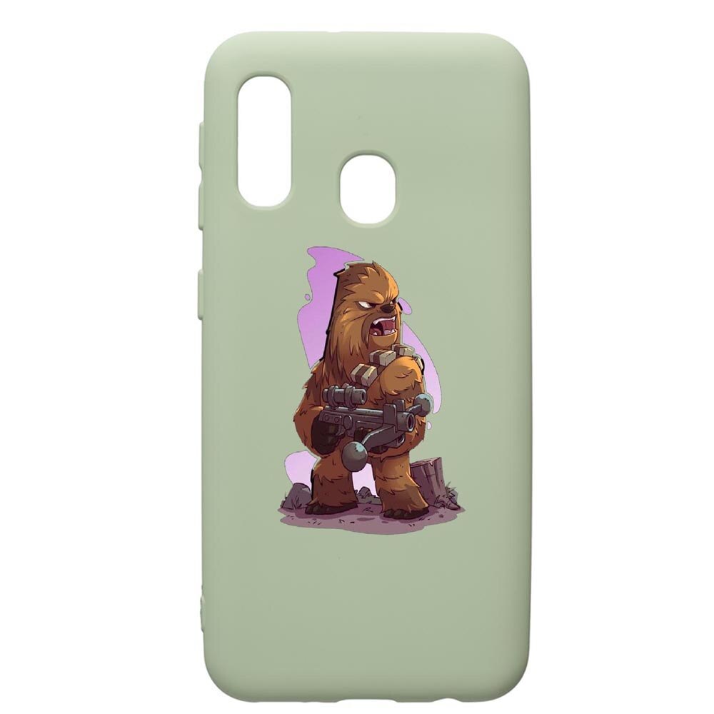 Husa de protectie Samsung Galaxy A20e, Star Wars Chewbacca, silicon, cu interiorul din material textil, protectie camera, Beryl, PGR401