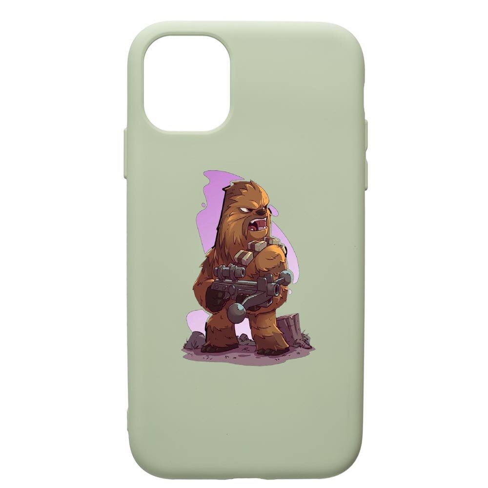 Husa de protectie Apple iPhone 12 Mini, Star Wars Chewbacca, silicon, cu interiorul din material textil, protectie camera, Beryl, PGR401