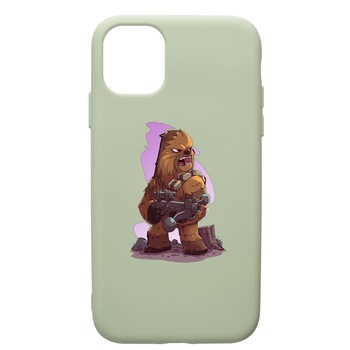 Husa de protectie Apple iPhone 12 Mini, Star Wars Chewbacca, silicon, cu interiorul din material textil, protectie camera, Beryl, PGR401 Husa de protectie Apple iPhone 12 Mini, Star Wars Chewbacca, silicon, cu interiorul din material textil, protectie camera, Beryl, PGR401