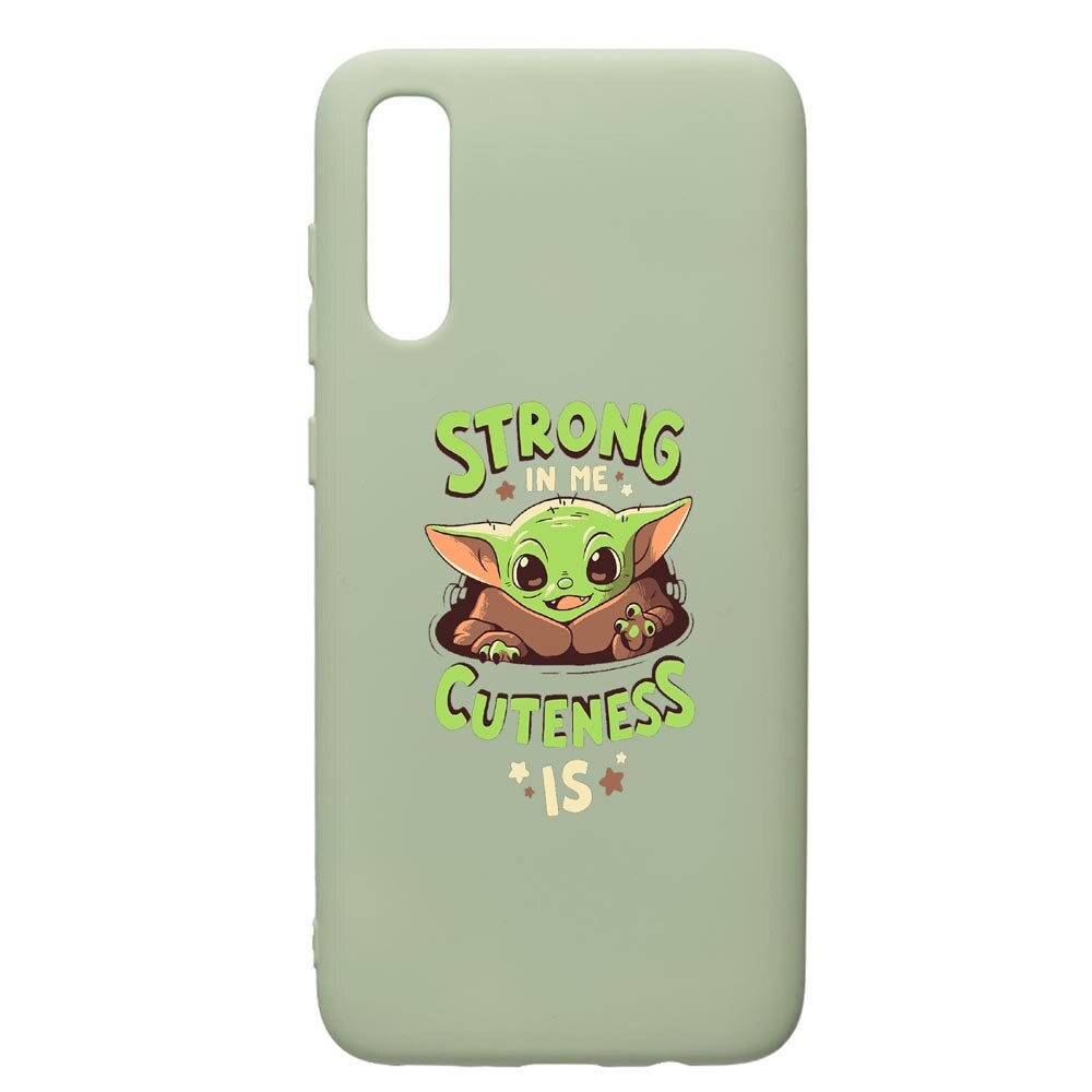 Husa de protectie Samsung Galaxy A70, Star Wars Baby Yoda, silicon, cu interiorul din material textil, protectie camera, Beryl, PGR400