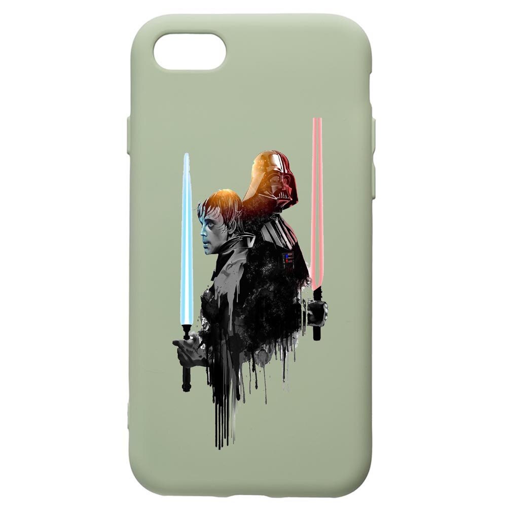 Husa de protectie Apple iPhone SE 2 / iPhone 8 / iPhone 7, Star Wars Darth Vader Luke, silicon, cu interiorul din material textil, protectie camera, Beryl, PGR398