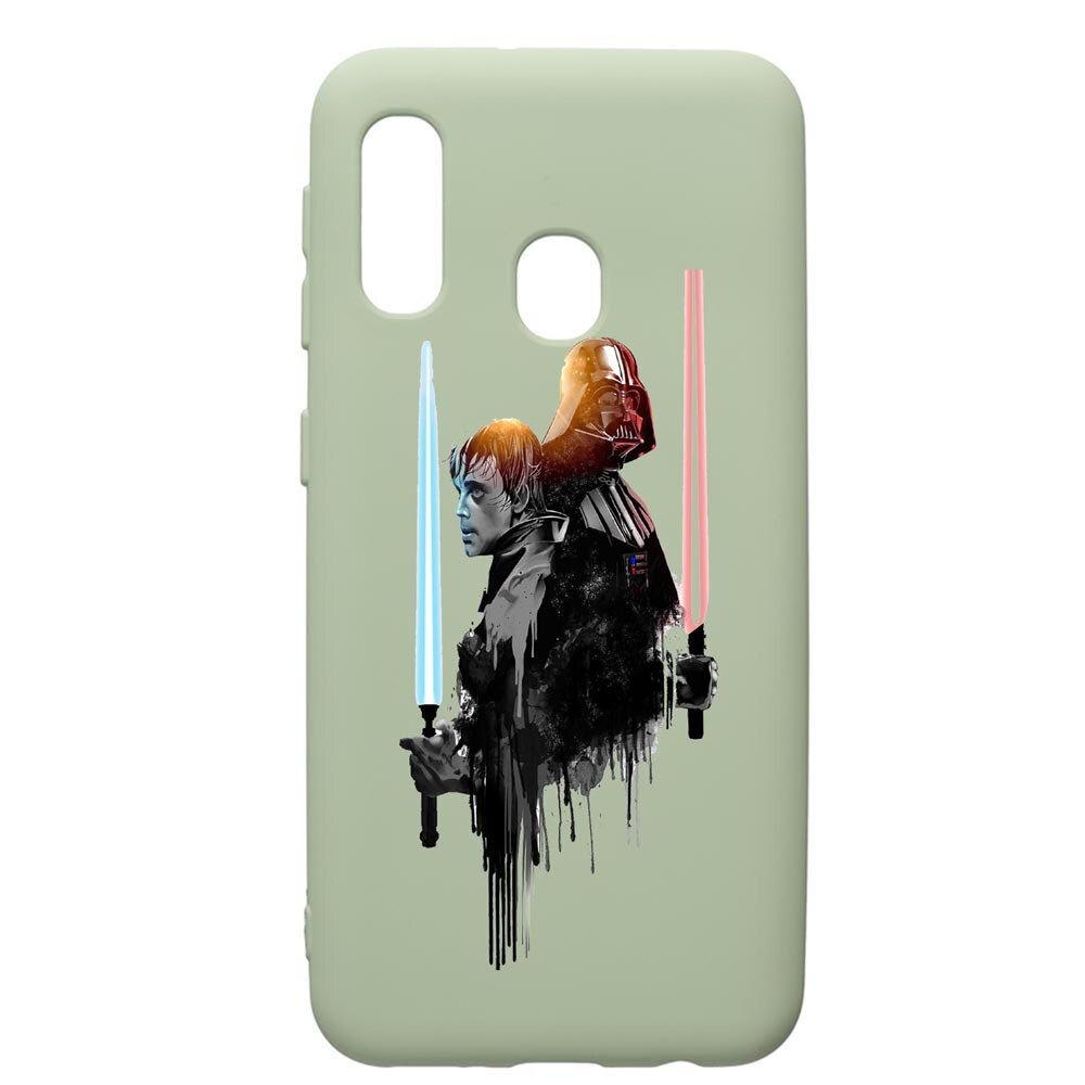 Husa de protectie Samsung Galaxy A40, Star Wars Darth Vader Luke, silicon, cu interiorul din material textil, protectie camera, Beryl, PGR398