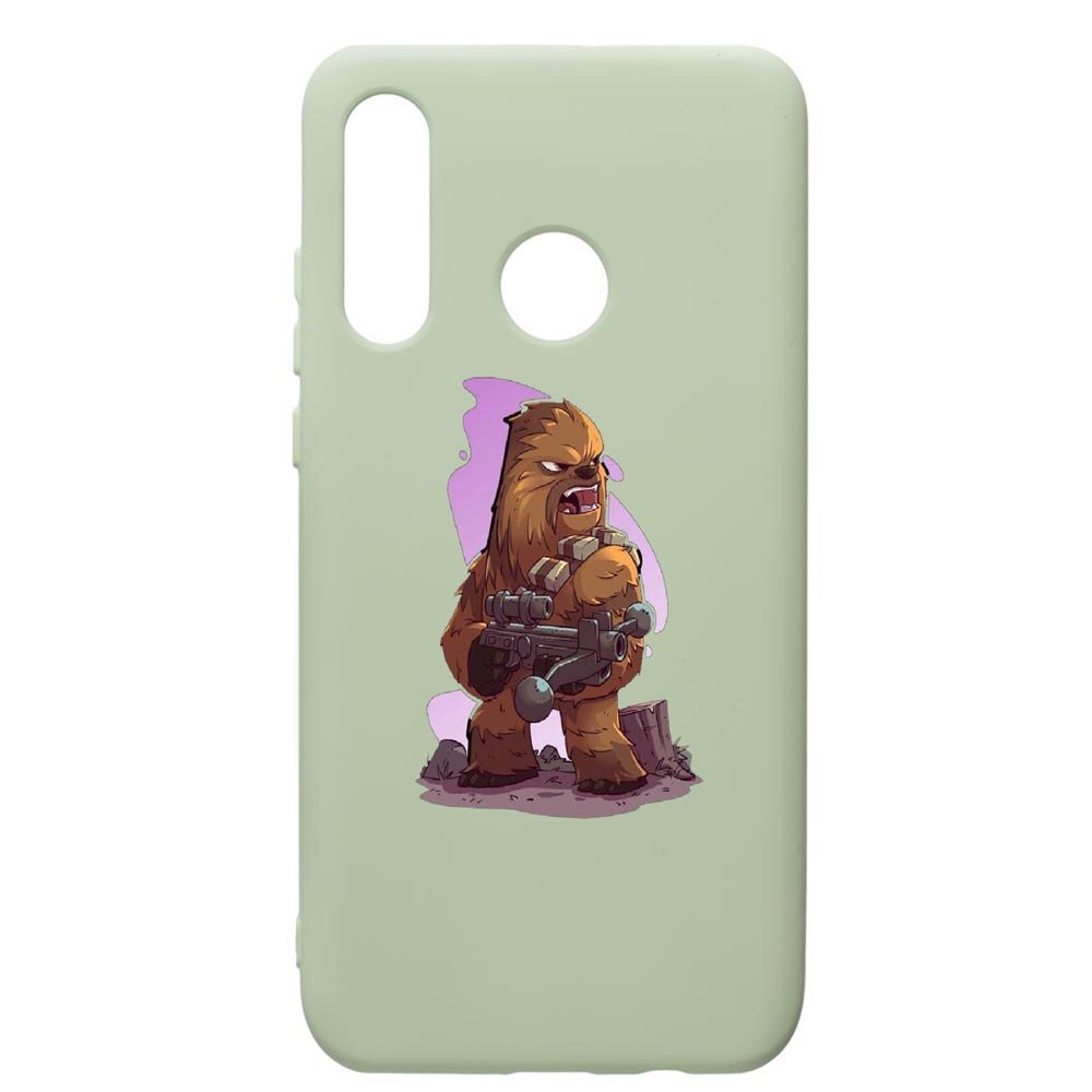 Husa de protectie Huawei P30 Lite, Star Wars Chewbacca, silicon, cu interiorul din material textil, protectie camera, Beryl, PGR401