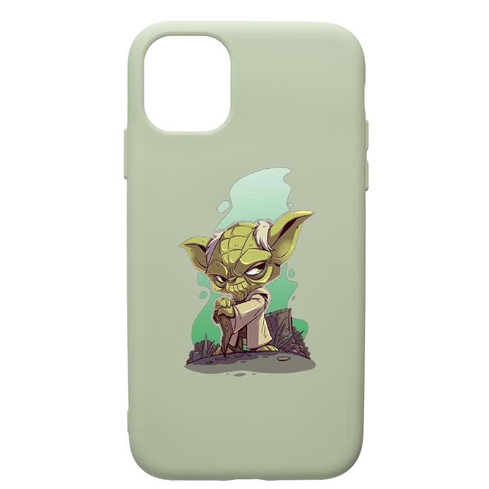 Husa de protectie Apple iPhone 11, Star Wars Yoda, silicon, cu interiorul din material textil, protectie camera, Beryl, PGR403