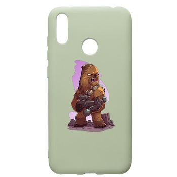 Husa de protectie Huawei Y7 2019, Star Wars Chewbacca, silicon, cu interiorul din material textil, protectie camera, Beryl, PGR401 Husa de protectie Huawei Y7 2019, Star Wars Chewbacca, silicon, cu interiorul din material textil, protectie camera, Beryl, PGR401