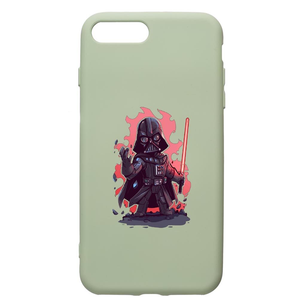 Husa de protectie Apple iPhone 8 Plus / iPhone 7 Plus, Star Wars Darth Vader, silicon, cu interiorul din material textil, protectie camera, Beryl, PGR402