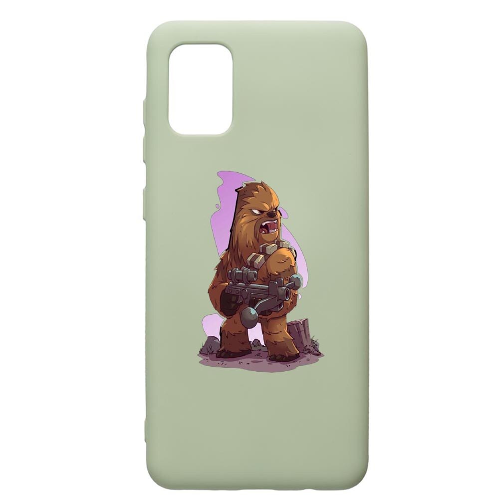 Husa de protectie Samsung Galaxy A41, Star Wars Chewbacca, silicon, cu interiorul din material textil, protectie camera, Beryl, PGR401