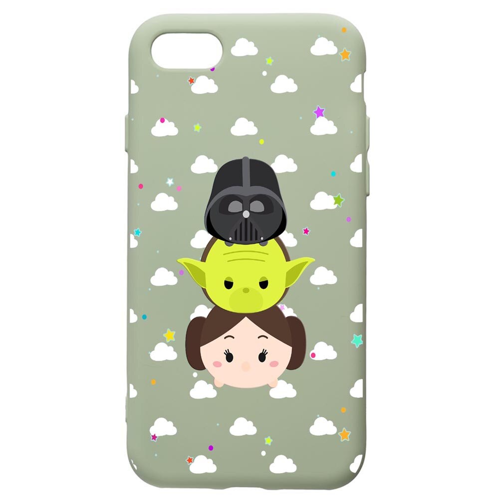 Husa de protectie Apple iPhone SE 2 / iPhone 8 / iPhone 7, Star Wars, silicon, cu interiorul din material textil, protectie camera, Beryl, PGR404