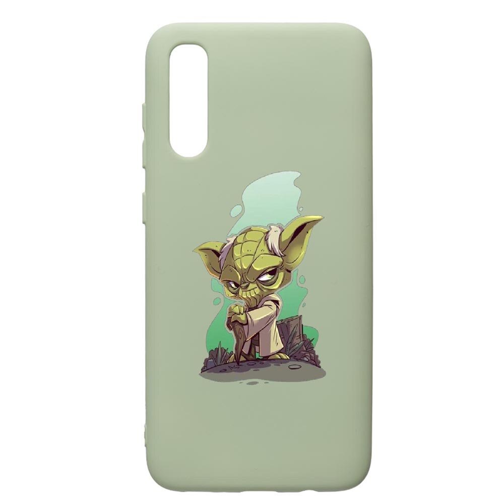Husa de protectie Samsung Galaxy A70, Star Wars Yoda, silicon, cu interiorul din material textil, protectie camera, Beryl, PGR403