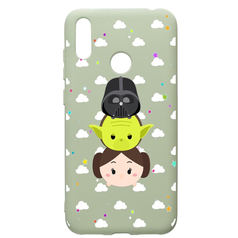 Husa de protectie Huawei Y7 2019, Star Wars, silicon, cu interiorul din material textil, protectie camera, Beryl, PGR404