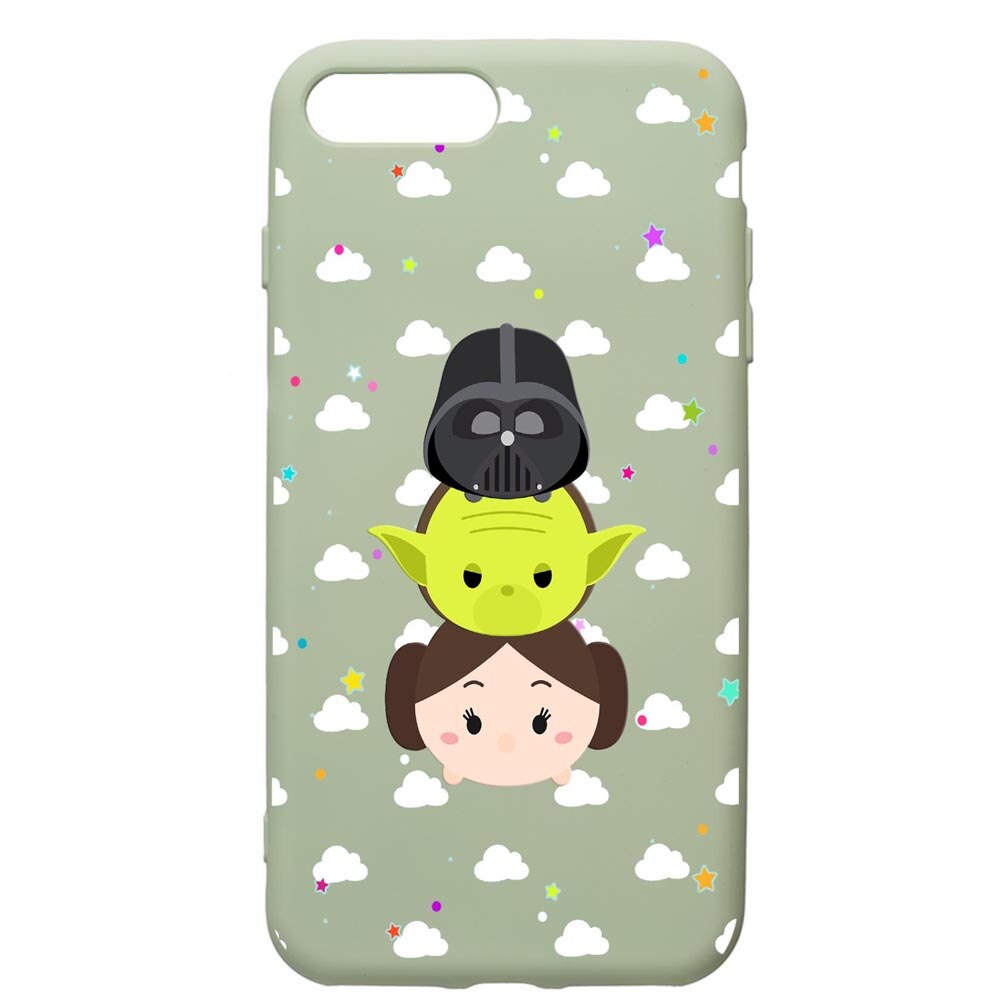 Husa de protectie Apple iPhone 8 Plus / iPhone 7 Plus, Star Wars, silicon, cu interiorul din material textil, protectie camera, Beryl, PGR404