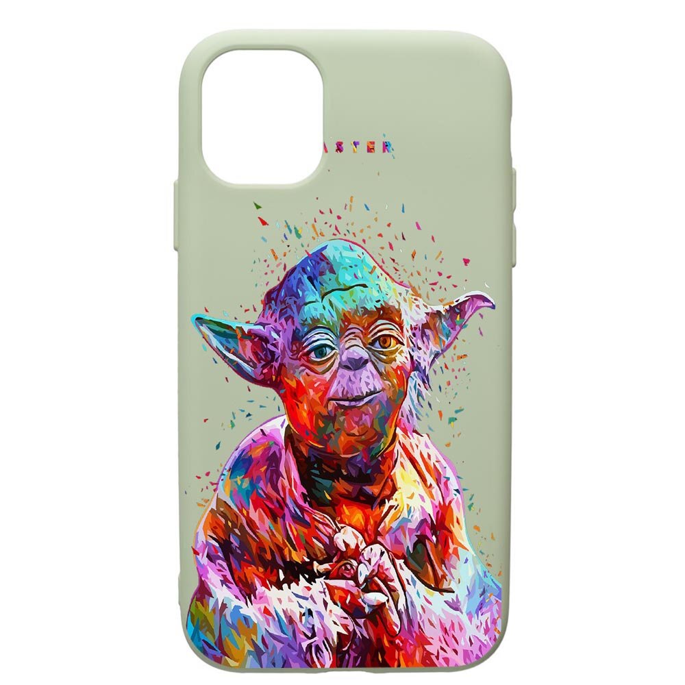 Husa de protectie Apple iPhone 11, Star Wars Yoda, silicon, cu interiorul din material textil, protectie camera, Beryl, PGR409