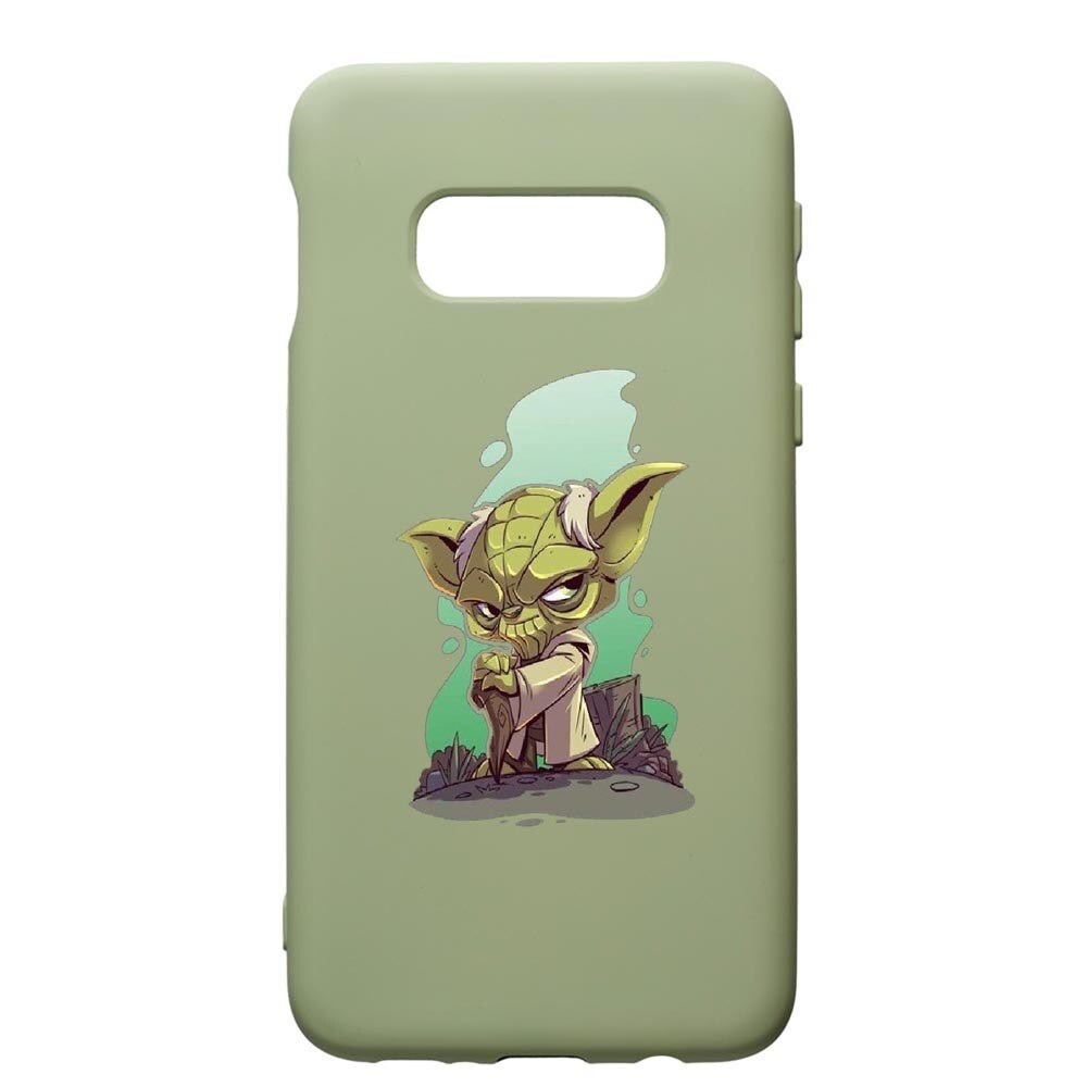 Husa de protectie Samsung Galaxy S10E, Star Wars Yoda, silicon, cu interiorul din material textil, protectie camera, Beryl, PGR403