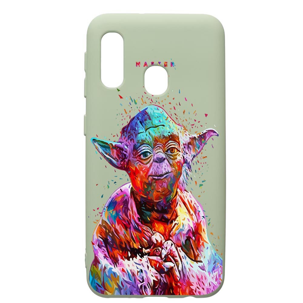 Husa de protectie Samsung Galaxy A40, Star Wars Yoda, silicon, cu interiorul din material textil, protectie camera, Beryl, PGR409