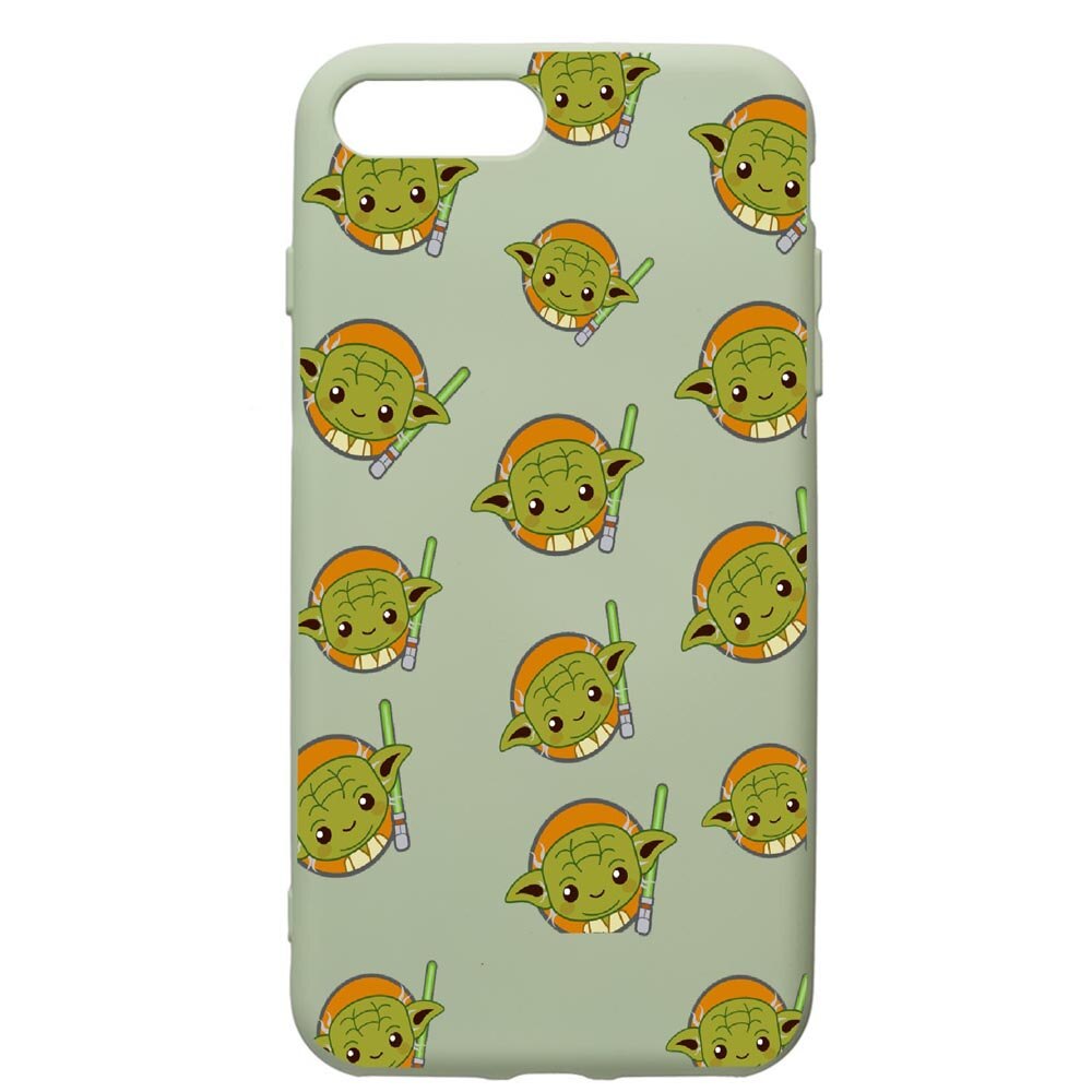 Husa de protectie Apple iPhone 8 Plus / iPhone 7 Plus, Star Wars Baby Yoda, silicon, cu interiorul din material textil, protectie camera, Beryl, PGR420