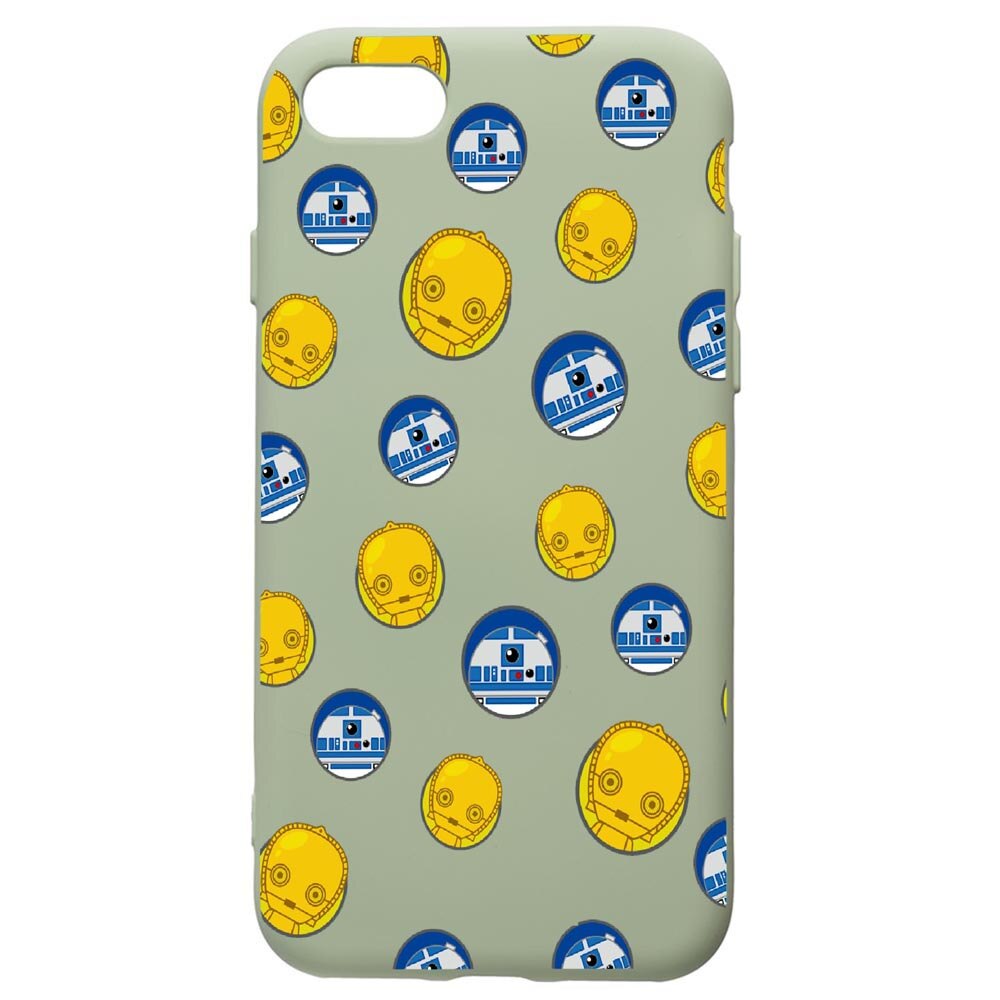 Husa de protectie Apple iPhone SE 2 / iPhone 8 / iPhone 7, Star Wars Droids, silicon, cu interiorul din material textil, protectie camera, Beryl, PGR422