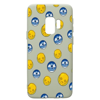 Husa de protectie Samsung Galaxy S9, Star Wars Droids, silicon, cu interiorul din material textil, protectie camera, Beryl, PGR422 Husa de protectie Samsung Galaxy S9, Star Wars Droids, silicon, cu interiorul din material textil, protectie camera, Beryl, PGR422