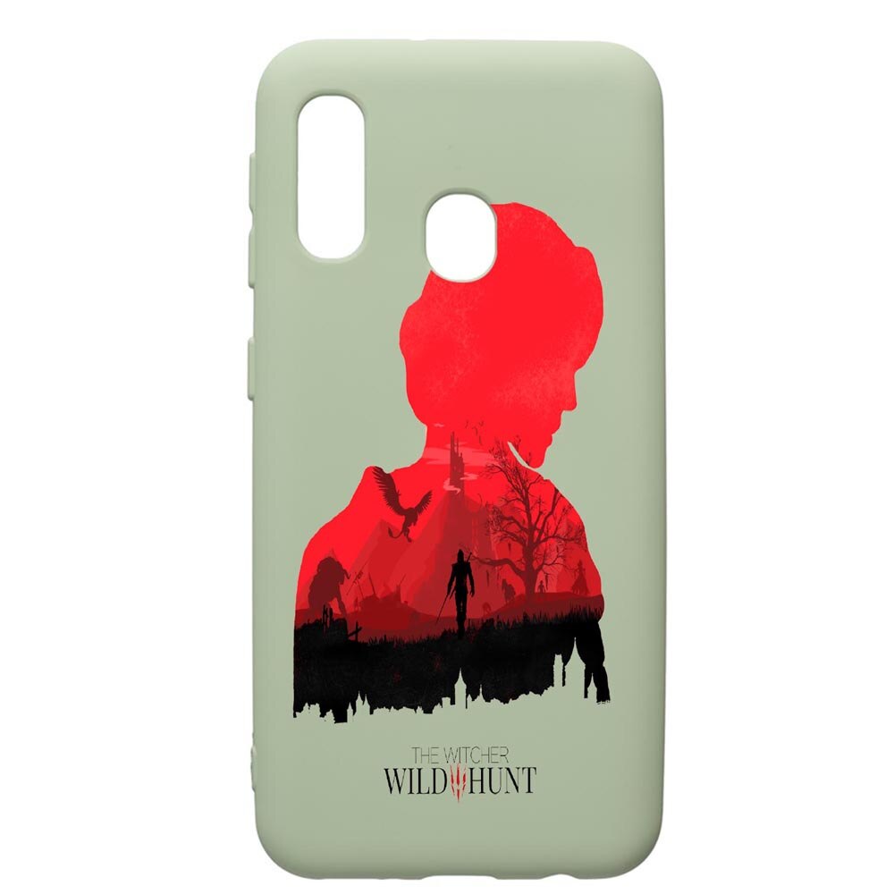 Husa de protectie Samsung Galaxy A40, The Witcher, silicon, cu interiorul din material textil, protectie camera, Beryl, PGR428