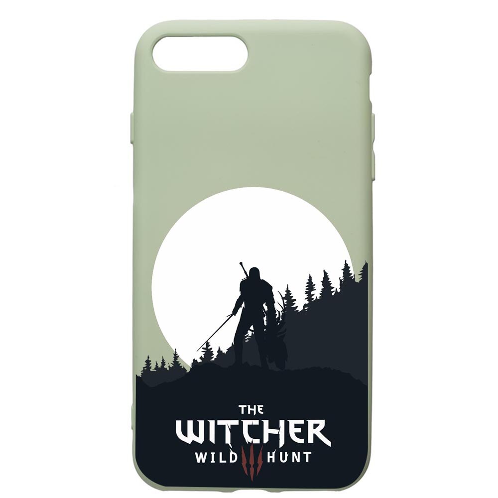 Husa de protectie Apple iPhone 8 Plus / iPhone 7 Plus, The Witcher, silicon, cu interiorul din material textil, protectie camera, Beryl, PGR427