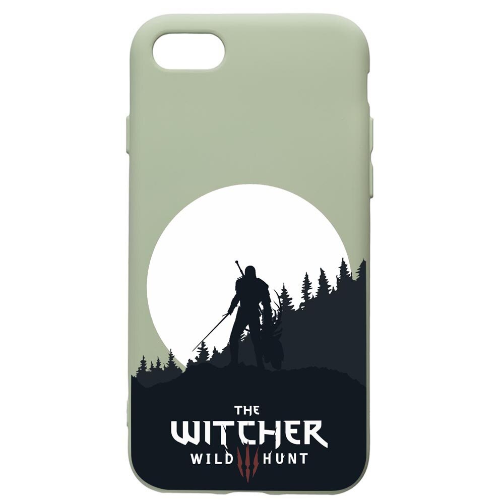Husa de protectie Apple iPhone SE 2 / iPhone 8 / iPhone 7, The Witcher, silicon, cu interiorul din material textil, protectie camera, Beryl, PGR427