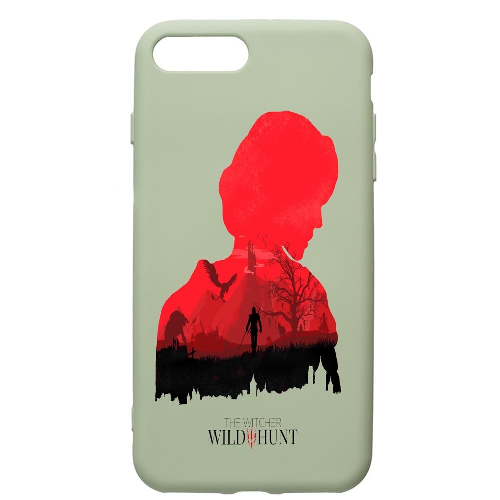 Husa de protectie Apple iPhone 8 Plus / iPhone 7 Plus, The Witcher, silicon, cu interiorul din material textil, protectie camera, Beryl, PGR428
