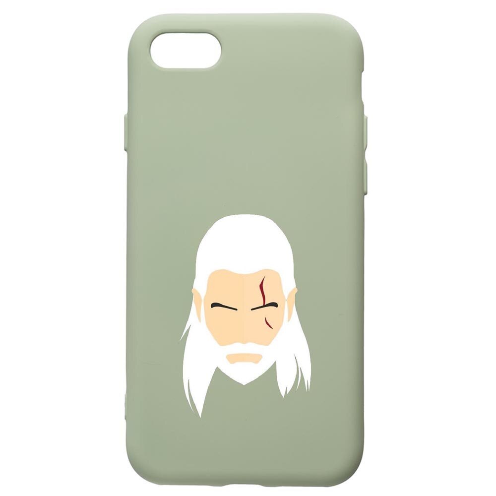 Husa de protectie Apple iPhone SE 2 / iPhone 8 / iPhone 7, The Witcher, silicon, cu interiorul din material textil, protectie camera, Beryl, PGR435