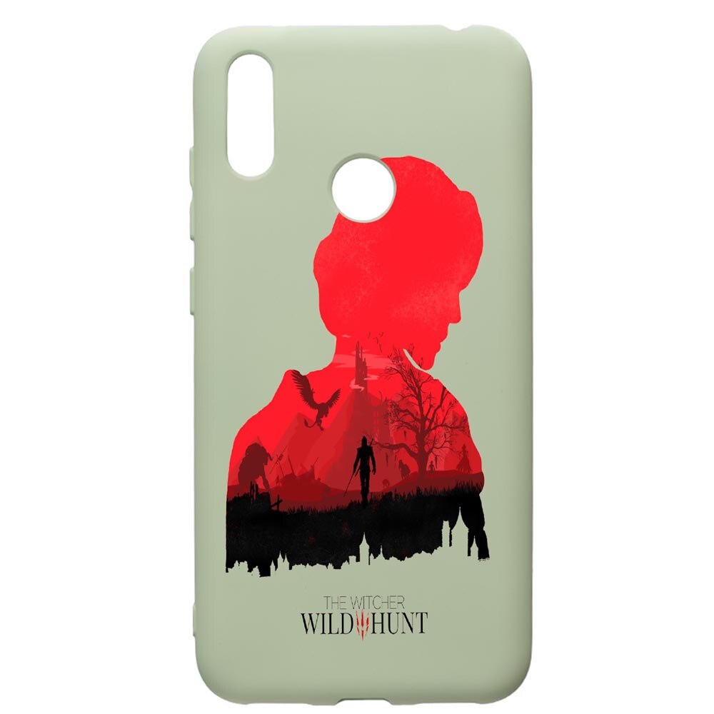 Husa de protectie Huawei Y7 2019, The Witcher, silicon, cu interiorul din material textil, protectie camera, Beryl, PGR428