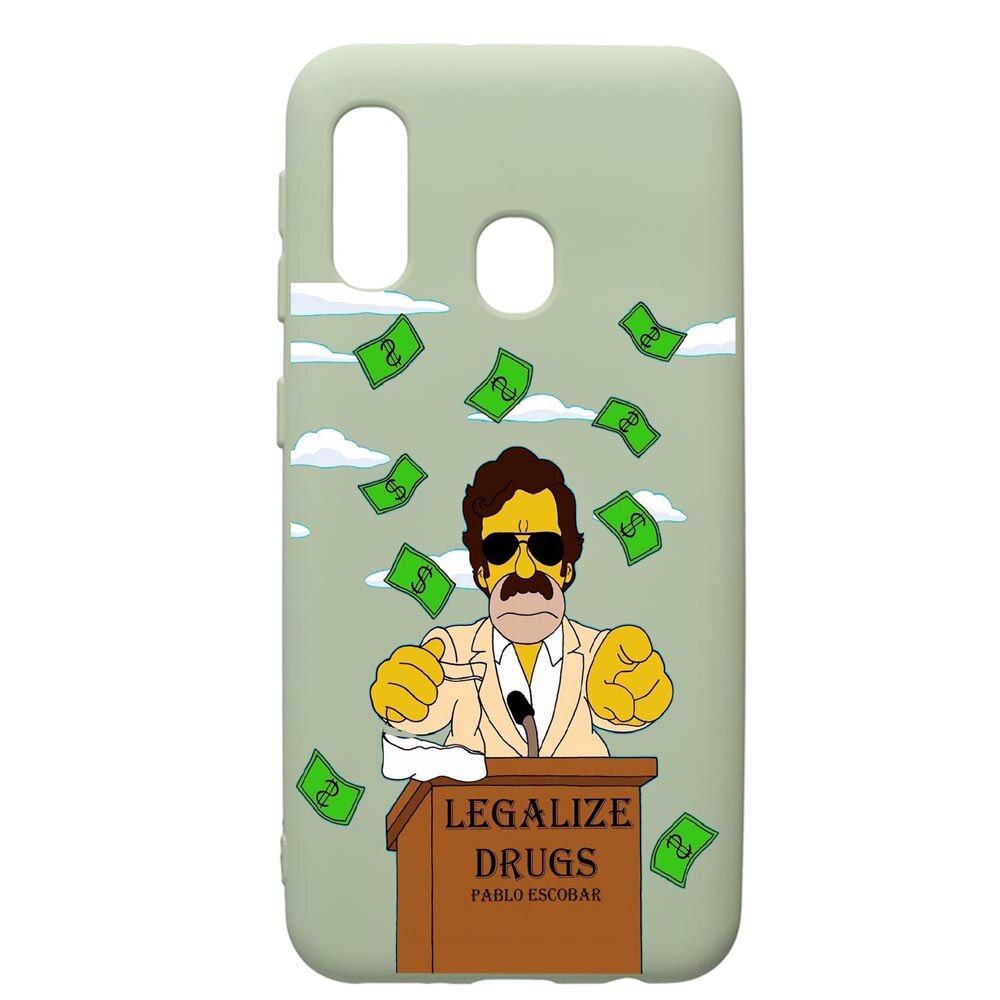 Husa de protectie Samsung Galaxy A40, Narcos Pablo Escobar, silicon, cu interiorul din material textil, protectie camera, Beryl, PGR437
