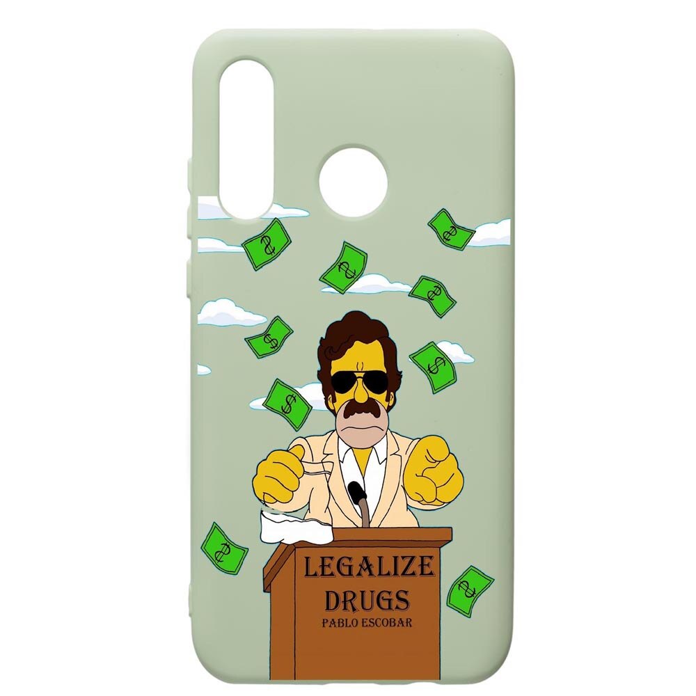 Husa de protectie Huawei P30 Lite, Narcos Pablo Escobar, silicon, cu interiorul din material textil, protectie camera, Beryl, PGR437