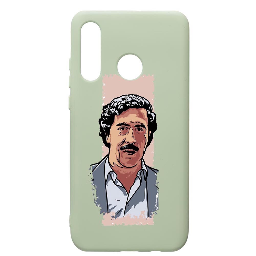 Husa de protectie Huawei P30 Lite, Narcos Pablo Escobar, silicon, cu interiorul din material textil, protectie camera, Beryl, PGR442