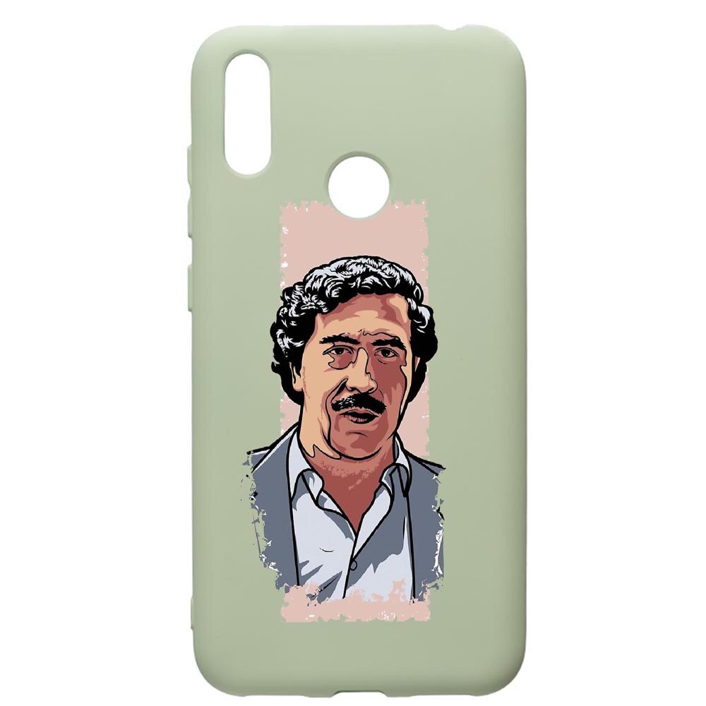 Husa de protectie Huawei Y7 2019, Narcos Pablo Escobar, silicon, cu interiorul din material textil, protectie camera, Beryl, PGR442