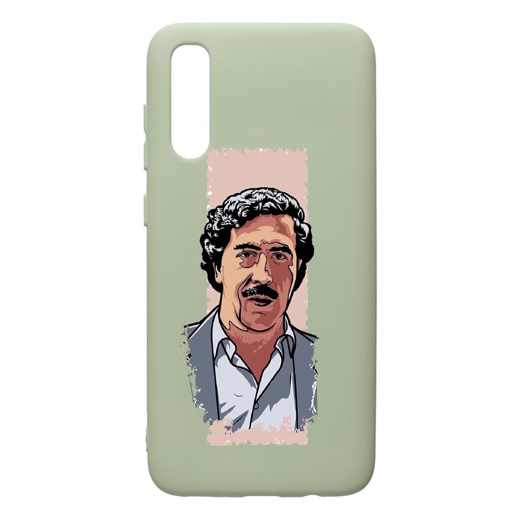 Husa de protectie Samsung Galaxy A70, Narcos Pablo Escobar, silicon, cu interiorul din material textil, protectie camera, Beryl, PGR442